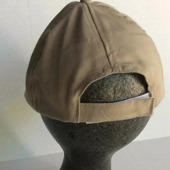 Hand Painted Khaki Baseball Cap by T. Bags - Picture 3 of 6